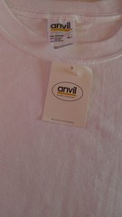 Anvil 6.2 Tee Shirt Large White Black Yellow 50/50