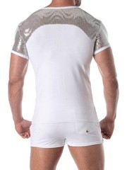 TOF Paris Glitter Party T-Shirt: Disco Reflective, Round Neck, Short Sleeve