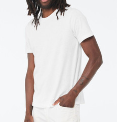 Bella + Canvas 3001CVC Unisex T Shirt Retail Fit Heather Stylish Tee CVC WHITE