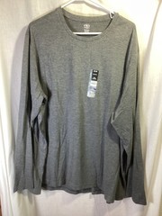 Athletic Driworks Gray 3XL Long Sleeve Polyester New With Tags T Shirt T8