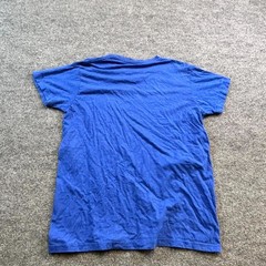 Quiksilver T-Shirt Men’s L Blue Cotton Spell-Out Logo Graphic Tee Surf Beach