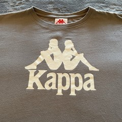Kappa Logo T-Shirt Men’s Large Gray/White Sportswear Streetwear Hipster Hip Hop