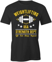 WEIGHTLIFTING STRENGTH DEPT TShirt Tee Short-Sleeved Cotton CLOTHING S1BSA171