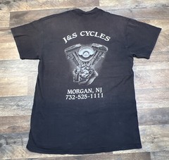 Motorcycle Biker Leader Of The Pack Wolf Graphic Shirt Size Large Delta NJ Faded