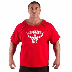 Men’s T Shirts Fitness Men Bodybuilding Shirt Batwing Sleeve Rag Shirt Gym