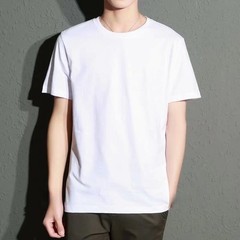 Universal Men’s Polyester Fiber Plain Crew Neck Tee Short Sleeves T-Shirt M-5XL