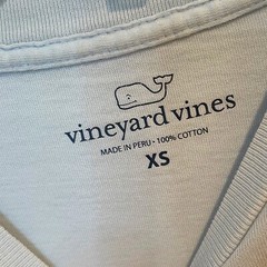Vineyard Vines Mens Size XS LS Crewneck T Shirt Whale with Pocket Blue