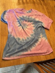 Looney Toons T Shirt Blue Pink Tye Die T Shirt Short Sleeve