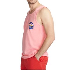 Chubbie’s Men’s Graphic Tank Top, Sky’s Out, Thighs Out, Color: Coral, Size M