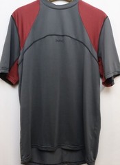 GRIND Gym T-Shirt Workout Fitness Dri Fit Size Medium Gray/ Burgundy