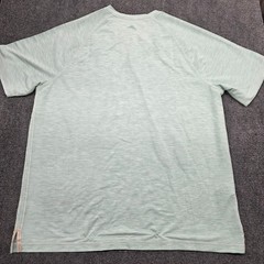 Tommy Bahama Mens XL Henley Shirt Short Sleeve Seafoam Green Heather Recycled