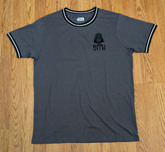 Darth Vader Sith t-shirt Embroidered Logo, Star Wars (L) Gray Color with Black