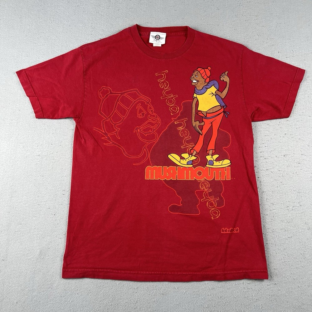 Vintage Fat Albert Mushmouth Shirt Men’s Large Red Short Sleeve Graphic Print