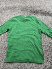 Apple T Shirt Medium Green Long Sleeve Crew Neck Cotton Graphic Employee