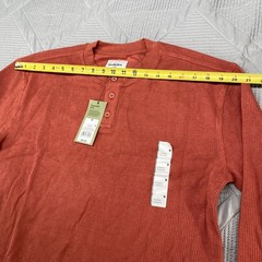 Goodfellow & Co Men’s Red Textured Long Sleeve Shirt Size Medium