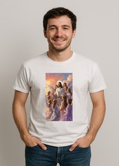 Set of two t-shirts allegorical to God, printed in DTF