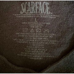 Scarface Tony Montana Graphic T-Shirt Mens Large Black Cotton Movie Promo Tee