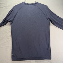 Public Rec Shirt Mens Medium Navy Blue Henley Work Out Stretch Performance