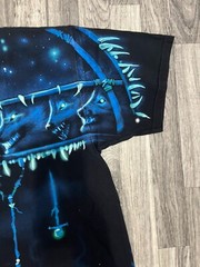 Vintage 2001 Liquid Blue Great Wolf Lodge Wolf All Over Print T-Shirt Size XL