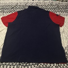 Vintage Y2K Polo Association Polo Shirt Cotton Red Blue No. 3 USPA Big Horse 2XL