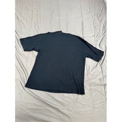 Claiborne Mens XXL Black Ribbed Cotton Short Sleeve Crewneck T-Shirt Relaxed Fit