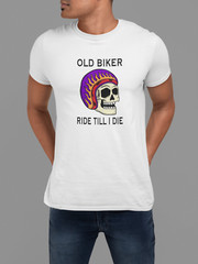 100% cotton Old Biker Skull T-shirt, choose your color and size FC028