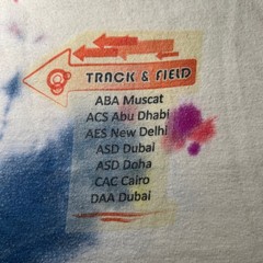 Middle East UAE Tie Dye Expertise Mens Medium T Shirt Track Field MESAC 2012