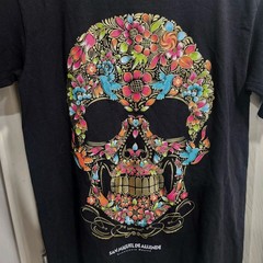 Day of the Dead Skull T-Shirt Small Karani-Art San Miguel Mexico Halloween Dia