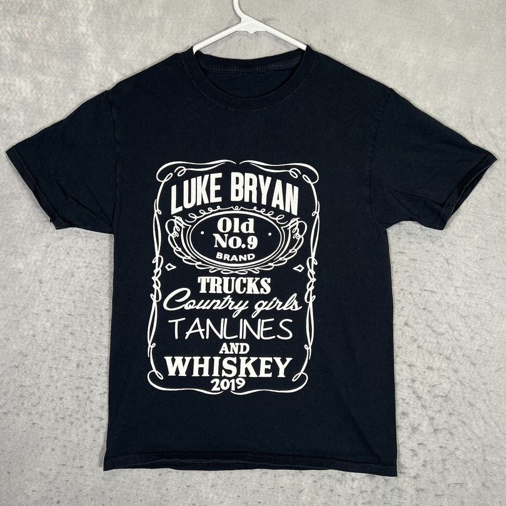 A1 Luke Bryan 2019 Tour Promo Shirt Adult Small Black Country Music Mens