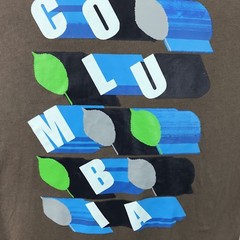 Columbia Sportswear Olive Drab Green XL Graphic T Shirt Short Sleeve Leaves