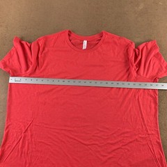 Bella Canvas Adult Size 3XL Heather CVC Red Short Sleeve Crew Neck T-Shirt New