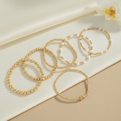 Gold Beaded Bracelet Set with Pearls, Bride to Be Jewelry, Bachelorette Party…