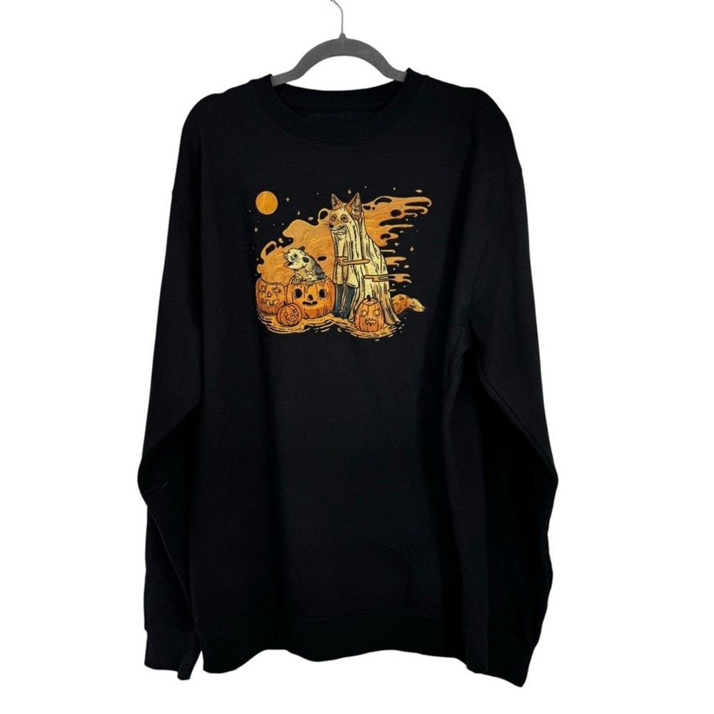 The Happiest Fox XL Long Sleeved Fleece Lined Halloween Fox/Possum T-Shirt