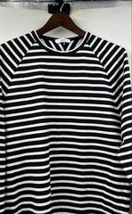 Mr. P Mr. Porter Long Sleeve Striped Tee Shirt Men’s Large White Black