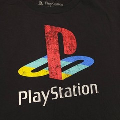Playstation Casual Crew Neck Short Sleeve Graphic Shirt Mens Size L Black 13768