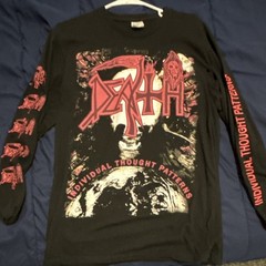 Death Thought Patterns Black Long Sleeve T-Shirt L B&C Collection