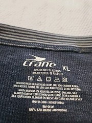 Crane Shirt Mens XL BLUE Thermal Base Layer Waffle Knit Casual Tee Top