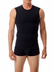 2 PACK HIGH Compression Muscle Shirt Tank Chest Binder USAShapewear STYLE 974
