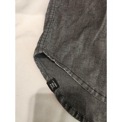 Vans Mens Charcoal Gray Textured Slub Cotton Button Up Short Sleeve Shirt Medium
