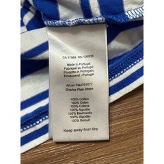 J.Lindeberg Charles Plain Stripe Crewneck T-Shirt Mens Blue White “SMILE” Sz M