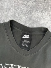 VTG 90s Nike Center Logo T-Shirt Big Logo Swoosh Embroidered Gray Tee Y2K Size S