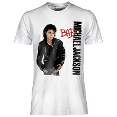 Michael Jackson Official T-Shirt Jersey Original White Bad T-Shirt