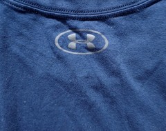 Under Armour Project Rock Mens Shirt XL Blue HeatGear Rents Due Brahma Bull Logo
