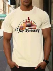 Men’s Casual Crew Neck T-Shirt, 100% Polyester Knit Fabric, Regular Fit