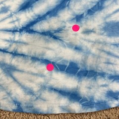 DIKOTOMY Blue White Tie-Dye Hooded Skeleton Flamingo Graphic T-Shirt Mens L