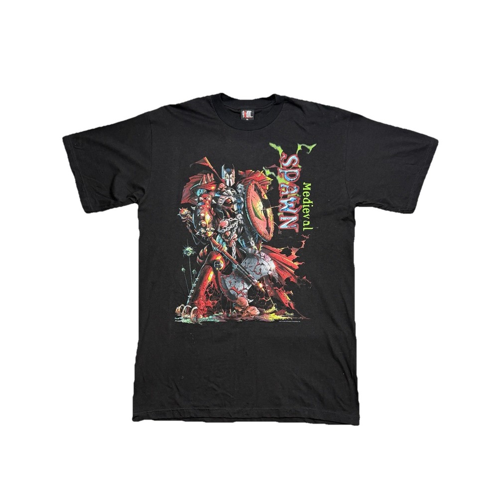 Vintage Spawn Medieval Spawn Graphic T Shirt XL Black 1997 Todd McFarlane Rare