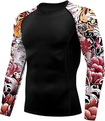 American Flag Rash Guard �C Men’s UPF 50+ Sun Protection Long Sleeve Shirt