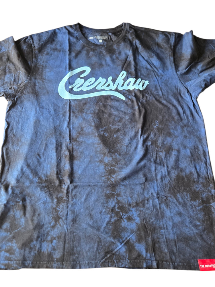 The Marathon Clothing Crenshaw Tie Dye T Shirt Black Blue 4XL Nipsey Hussle TMC