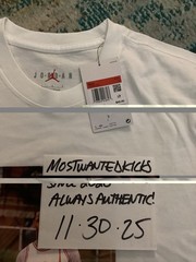 NWT Nike Air Jordan 1985 Photo White T-Shirt Men’s Sz L FREE SHIPPING!!