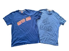 Homage Dad T Shirt Lot Men’s Large #1 Dad Super Dad Blue Graphic Tees